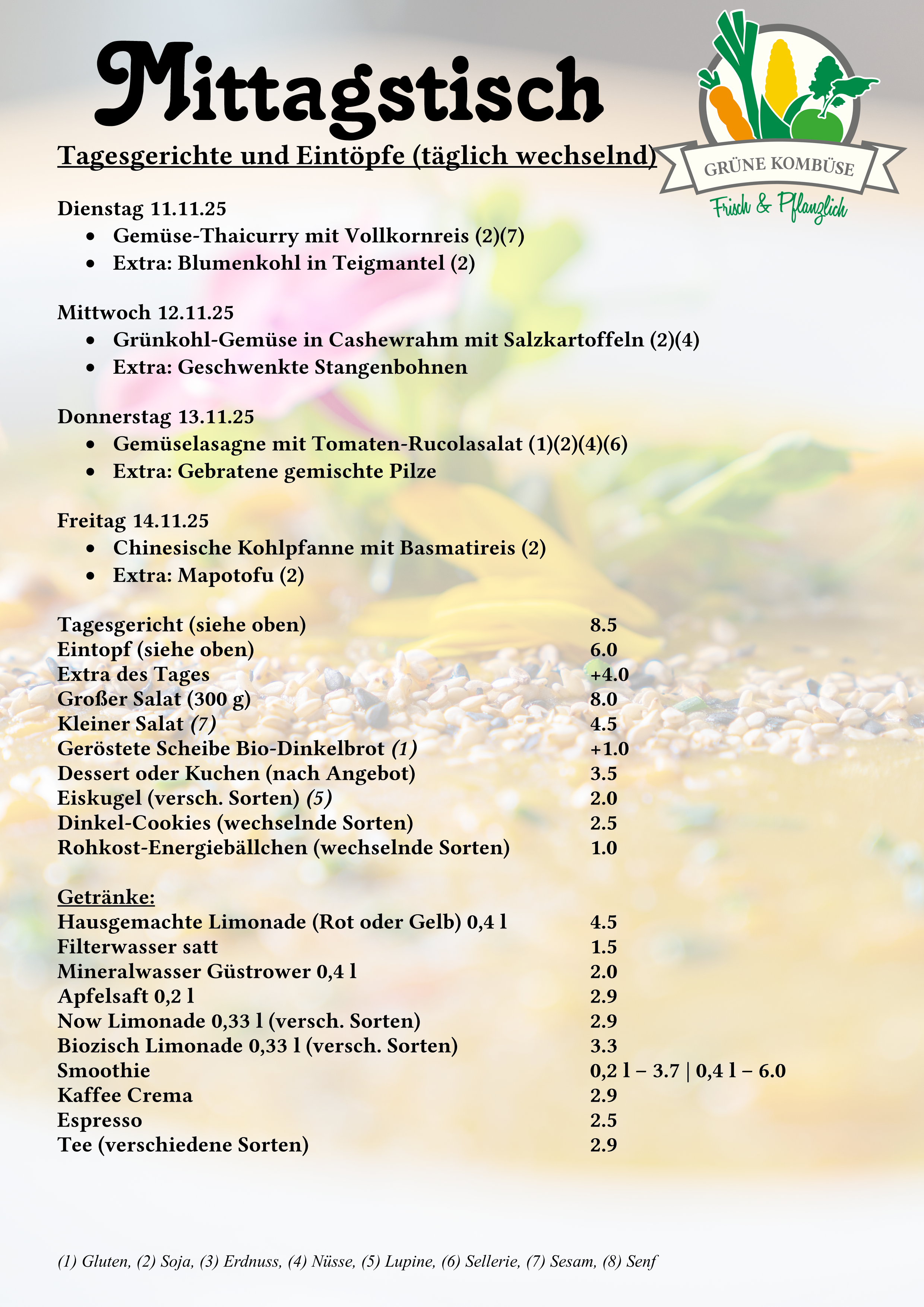 Mittagstischkarte 25 39